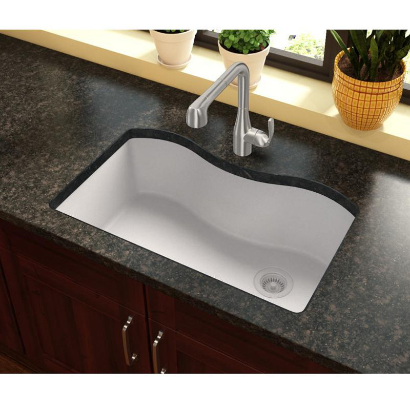 Elkay Quartz Classic 33" L x 20" W Undermount Kitchen Sink & Reviews